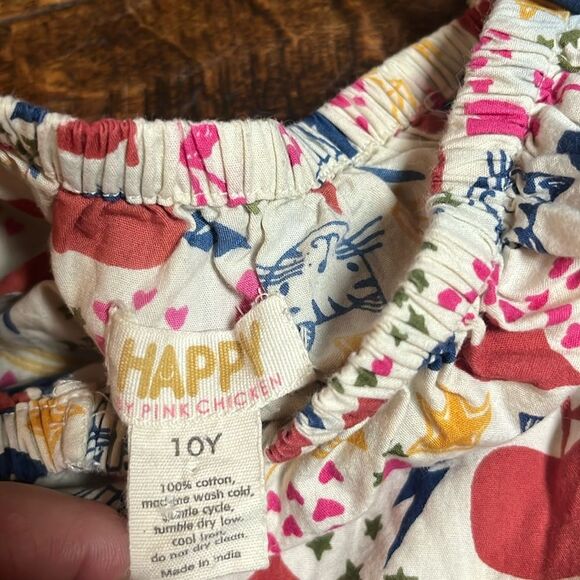 Happy by Pink Chicken Kitty Cat and Hearts Print Dress, size 10Y - Picture 6 of 7